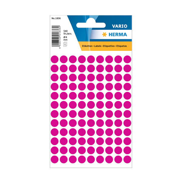 Marking dots Ø8mm (pink) | Herma 1836 | 540 stickers 231018 - 1