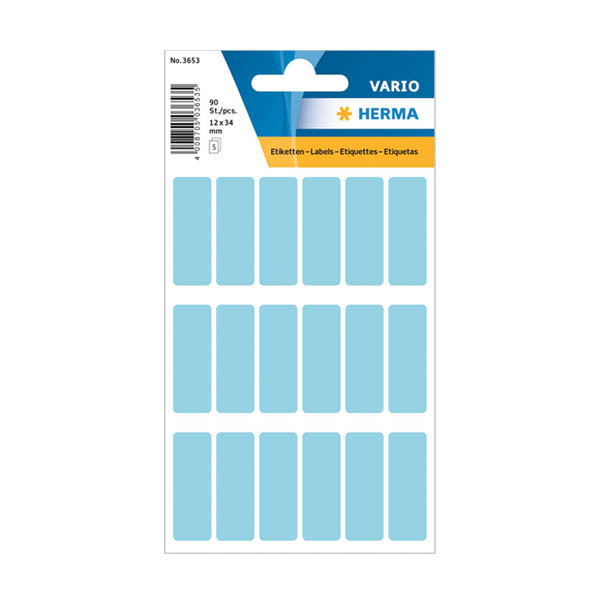Multi-purpose labels (12 x 34mm, blue) | Herma 3653 | 90 labels 231022 - 1