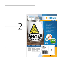 Herma Outdoor 9541 white A4 weatherproof foil labels, 210mm x 148mm (80 labels) 230883