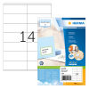 Herma Premium 4475 white A4 permanent adhesive labels, 105mm x 41mm (1,400 labels) 230506 - 1