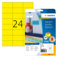 Herma Special 4466 yellow A4 removable labels, 70mm x 37mm (480 labels) 4466 230501