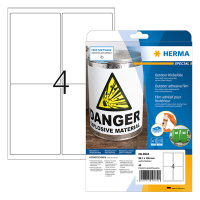 Herma Special 9534 extremely strong white A4 adhesive weatherproof foil labels, 99.1mm x 139mm (40 labels) 9534 230534