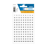 Herma black/white 1-540 labels, Ø 8mm (540 labels) 360159