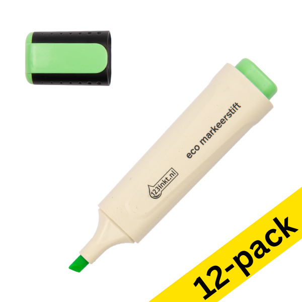 Highlighter | green | 123ink Eco | 12-pack 390578 - 1