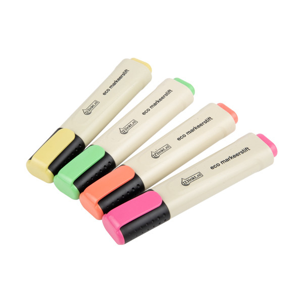 Highlighters | assorted colours | 123ink Eco | 4-pack 390583 - 1