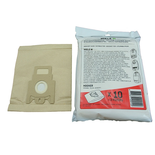 Hoover paper vacuum cleaner bags | 10 bags + 2 filters (123ink version)  SHO00001 - 1