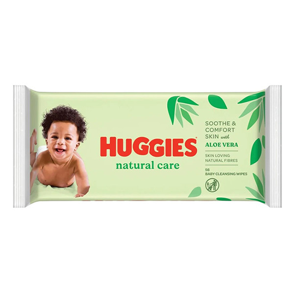 Baby wipes (56 wipes) | Huggies Natural Care Aloe Vera SHU00038 - 1