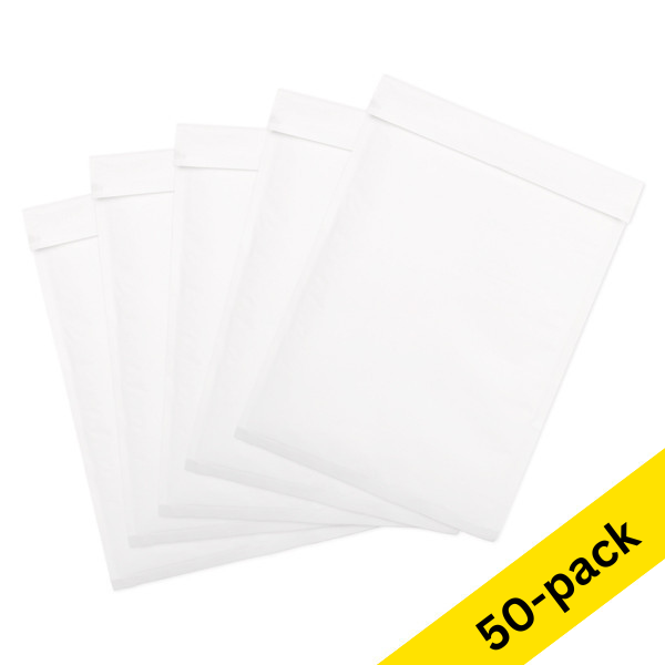 I19 padded envelope 320 x 445mm | white self-adhesive | 123ink | 50-pack 300719 - 1