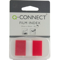 Index tab 25mm | Q-Connect KF03633 | transparent red | 50pcs 235093 - 1