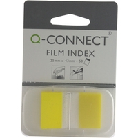 Index tab 25mm | Q-Connect KF03633 | transparent yellow | 50pcs 235094