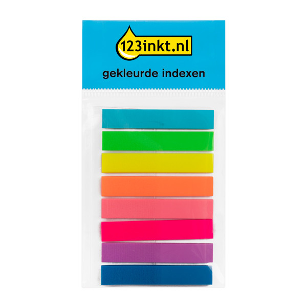 Index tab 45 x 8mm | 123ink | 8 colours | 20pcs x8 300815 - 1