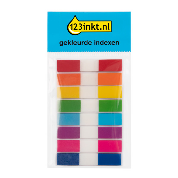 Index tab 45 x 8mm | 123ink | 8 colours narrow | 20pcs x8 300818 - 1
