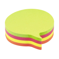 Info Notes assorted self-adhesive speech bubble notes, 70mm x 70mm (200 sheets) 303235
