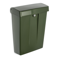 Intersteel green plastic letterbox with lock 90490004 K010808024