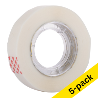 Invisible tape 12mm x 33m | 123ink | 5-pack 302799