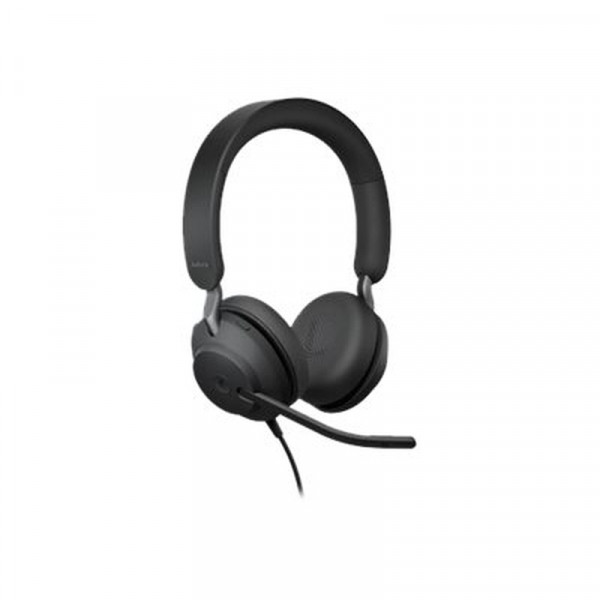 Jabra Evolve2 40 black USB connected MS stereo headset 123ink.ie