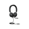 Jabra Evolve2 40 black USB-connected UC stereo headset 361339 - 1