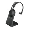 Jabra Evolve2 65 black wireless MS mono headset with charging station