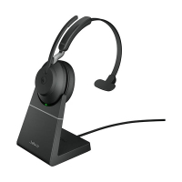 Jabra Evolve2 65 black wireless MS mono headset with charging station 361340