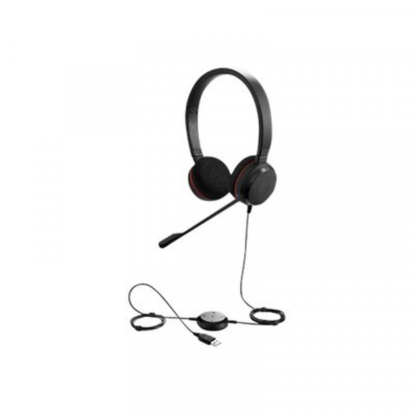 Jabra Evolve 20 black USB-connected MS stereo headset 4999-823-109 361322 - 1