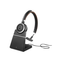 Jabra Evolve 65 black wireless MS mono headset with charging station 6593-823-399 361330