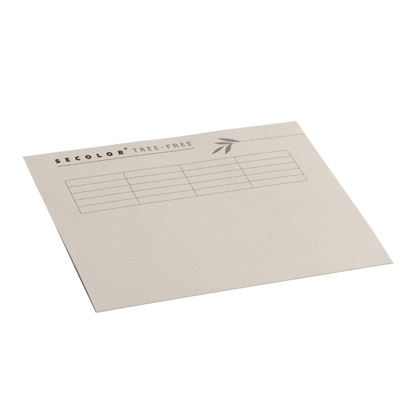 Cardboard Tree Free folio inlay folder with line print and tab border | Jalema Secolor grey | 10-pack 234785 - 1