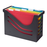Hanging file box incl. five coloured hanging files | black | Jalema Re-Solution 234641