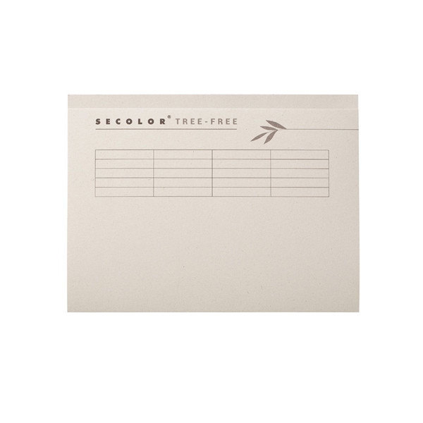 Jalema Secolor Tree Free grey A4 landscape inlay folder with line print and tab border (10-pack) 3864111 234784 - 1