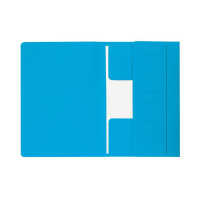 Jalema Secolor blue XL folio cardboard 3-flap folder with line printing (10-pack) 3183802 234710