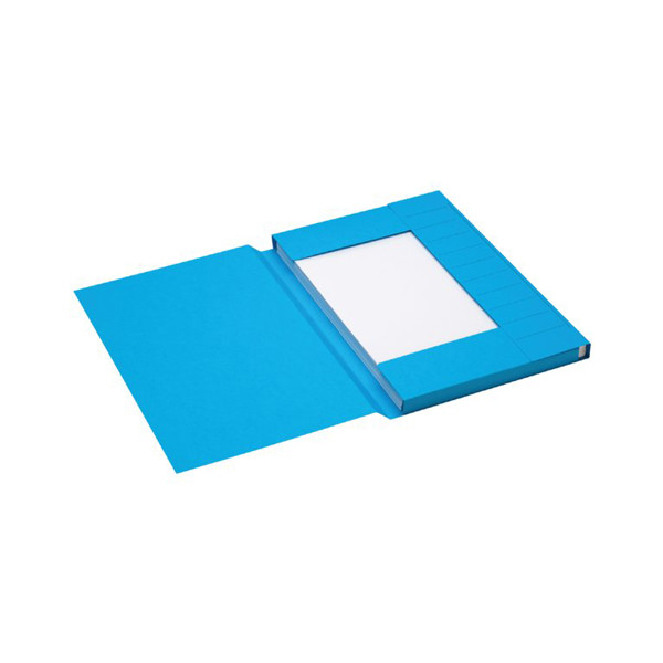 Jalema Secolor blue folio 3-flap folder with line printing (25-pack) 3182502 234704 - 1