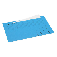 Jalema Secolor blue folio landscape inlay folder with tab and line print (25-pack) 3164502 234737