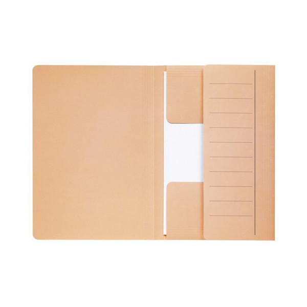 Jalema Secolor chamois XL folio cardboard 3-flap folder with line printing (10-pack) 3183804 234711 - 1