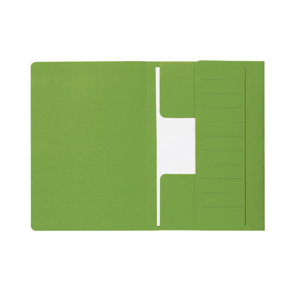 Jalema Secolor green XL folio cardboard 3-flap folder with line printing (10-pack) 3183808 234714 - 1