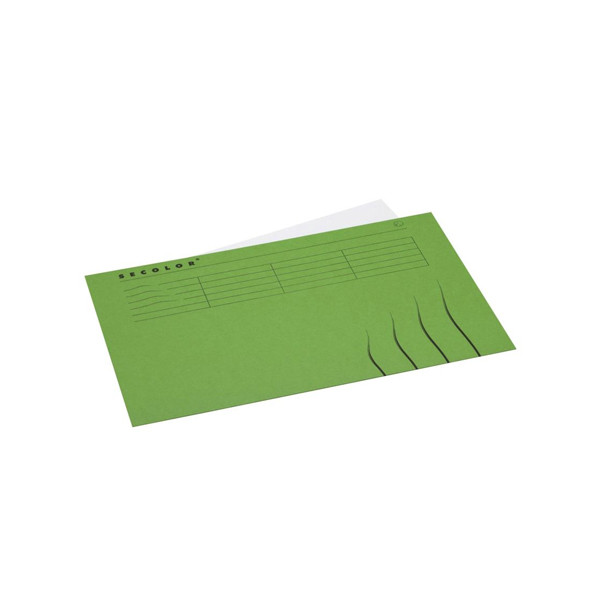 Jalema Secolor green folio landscape inlay folder with line print (25-pack) 3163508 234731 - 1