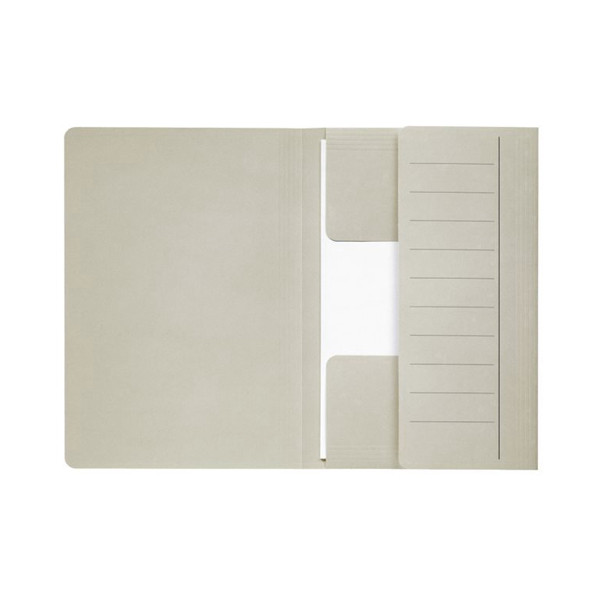 Jalema Secolor grey XL folio cardboard 3-flap folder with line printing (10-pack) 3183807 234713 - 1