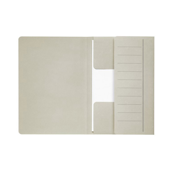 Jalema Secolor grey XL folio cardboard 3-flap folder with line printing (10-pack) 234713 - 1