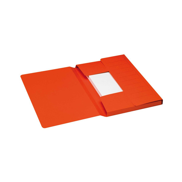 Jalema Secolor red XL folio cardboard 3-flap folder with line printing (10-pack) 3183815 234715 - 1
