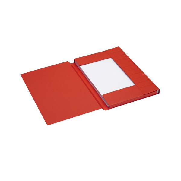 Jalema Secolor red folio 3-flap folder with line printing (25-pack) 3182515 234709 - 1