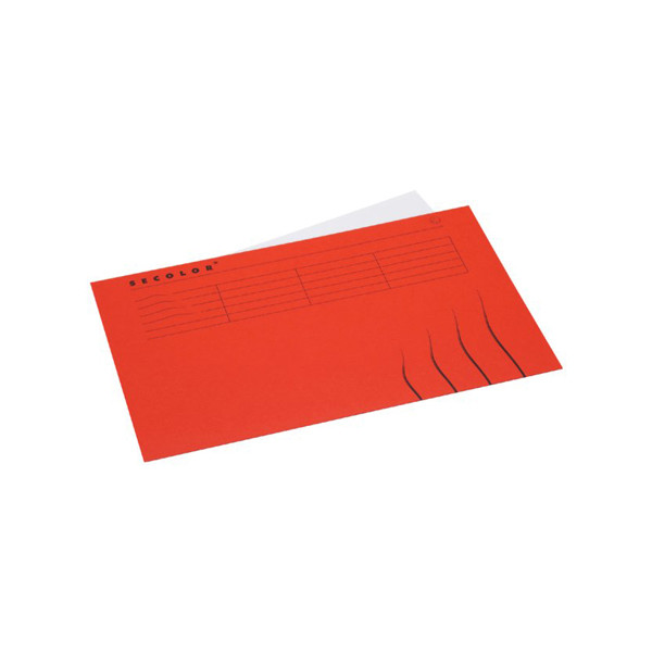 Jalema Secolor red folio landscape inlay folder with line print (25-pack) 3163515 234732 - 1