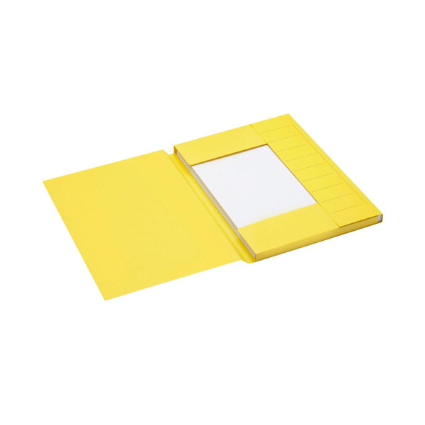 Jalema Secolor yellow A4 3-flap folder with line printing (25-pack) 3182106 234700 - 1