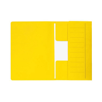 Jalema Secolor yellow XL folio cardboard 3-flap folder with line printing (10-pack) 3183806 234712