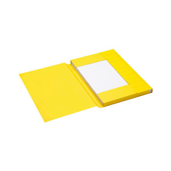 Jalema Secolor yellow folio 3-flap folder with line printing (25-pack) 3182506 234706 - 1