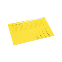 Jalema Secolor yellow folio landscape inlay folder with line print and table (25-pack) 3164106 234734