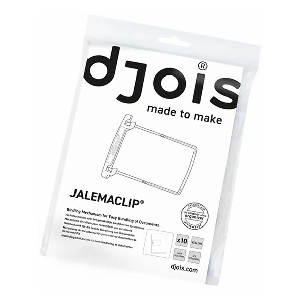 Jalema yellow/white archive binder clip (10-pack) **Clearance** 234647 - 2