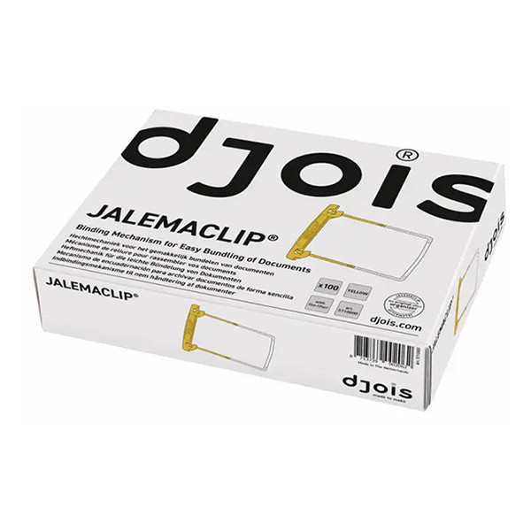Jalema yellow/white archive binder clip (100-pack) 5710000 234629 - 2