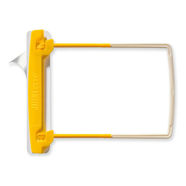 Jalema yellow/white archive binder clip with self-adhesive strip (100-pack) 234646 - 2