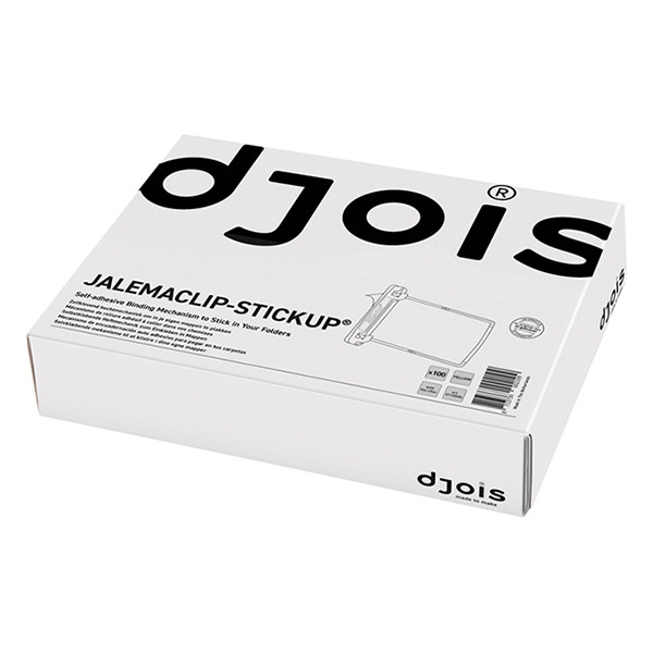 Jalema yellow/white archive binder clip with self-adhesive strip (100-pack) 234646 - 3