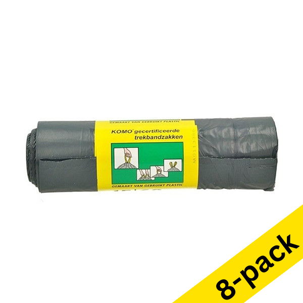 KOMO black garbage bags, 60 litres (8 x 15-pack) SKO00018 - 1