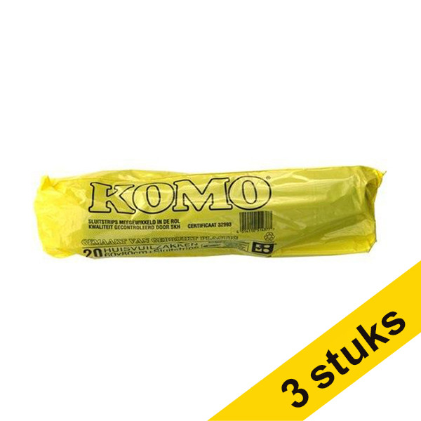 KOMO garbage bags with closing strip, 50 litres (3 x 20-pack)  SKO00012 - 1