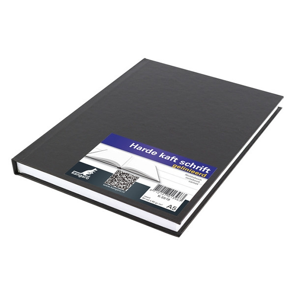 Kangaro A5 black lined notebook, 80 sheets K-5519 204907 - 1